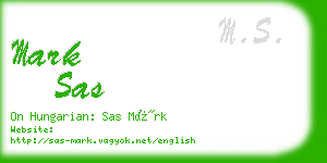 mark sas business card